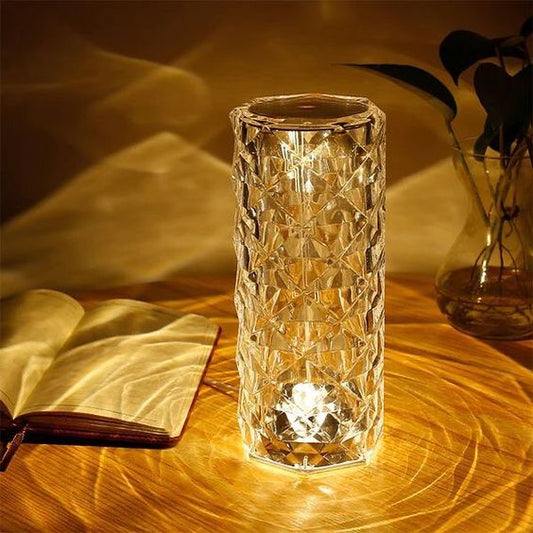 Rose Diamond Table Lamp | Touch Night Lamp with Remote Control for Bedroom, Living Room, Party Decor