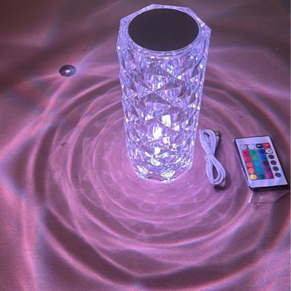 Rose Diamond Table Lamp | Touch Night Lamp with Remote Control for Bedroom, Living Room, Party Decor